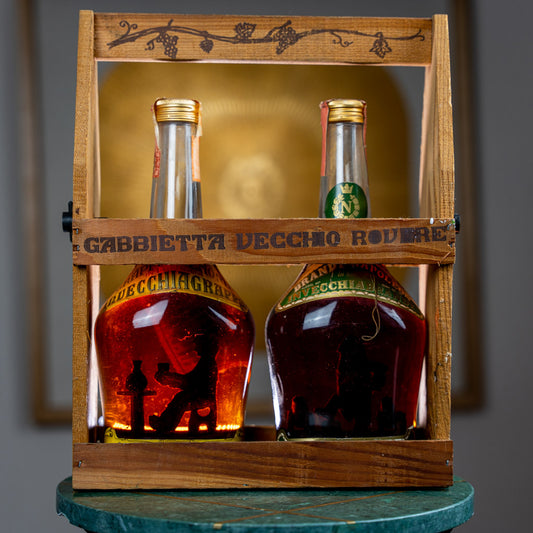 Beccaro wood box Brandy & Grappa 1960's